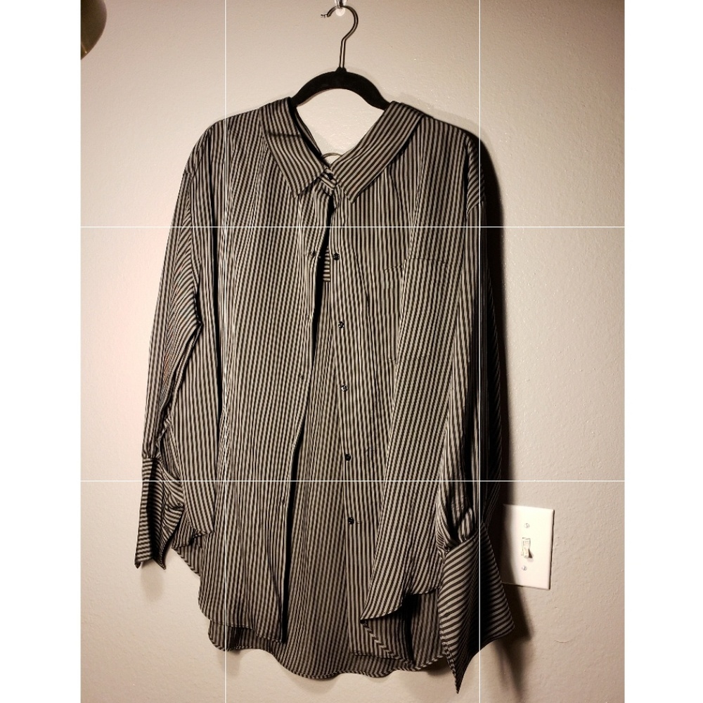Zara Striped button down shirt.